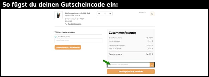 phishop Gutschein einfuegen und sparen schwarz