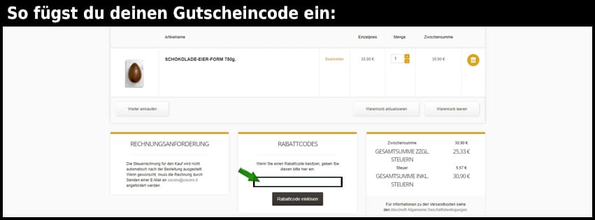 cocoro Gutschein einfuegen und sparen schwarz