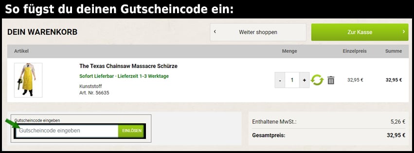 horror-shop.com Gutschein einfuegen und sparen schwarz