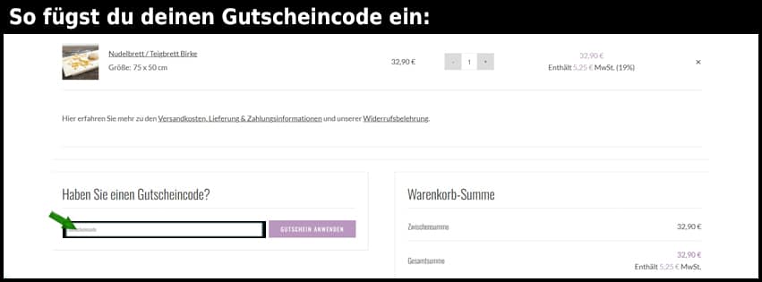 leibundseele Gutschein einfuegen und sparen schwarz