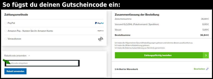 klimaworld Gutschein einfuegen und sparen schwarz