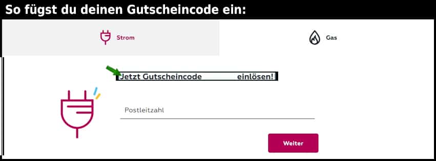 new-energie Gutschein einfuegen und sparen schwarz